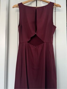 Aritzia Sleeveless Backless Wine Midi Dress